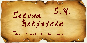 Selena Miljojčić vizit kartica